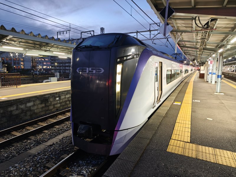 17:14、帰りの列車を前に。